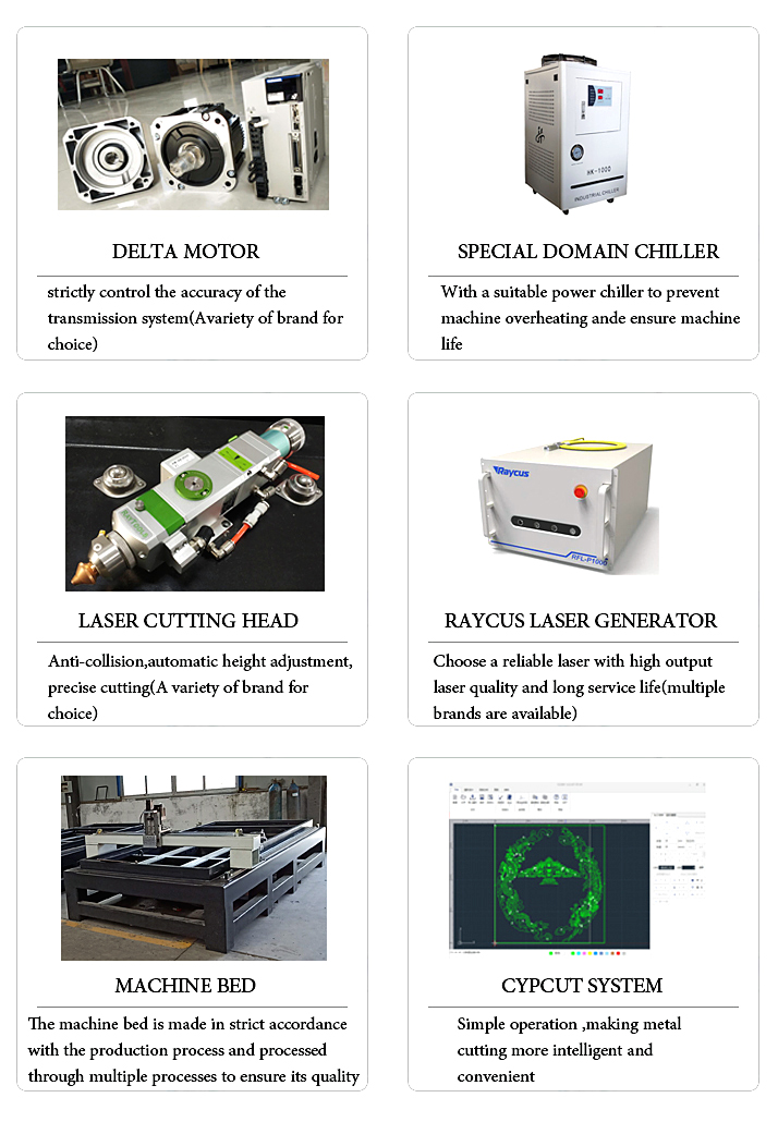 High Power Precision 1000w 1500w 2000w China Fiber Laser Cutting Machine Precyzyjna maszyna do cięcia laserem o dużej mocy 1000w 1500w 2000w Chiny