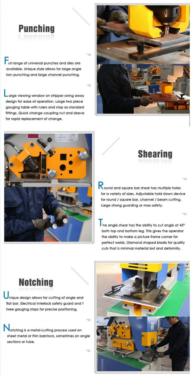 Hydraulic Ironworker 25 Ton Hand Tools Hydrauliczna kombinowana maszyna do wykrawania i cięcia