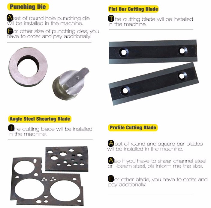 Wielofunkcyjna hydrauliczna maszyna do cięcia i wykrawania żelaza z serii Q35y