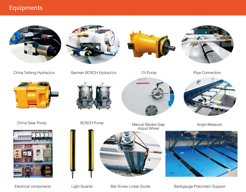 QC11K 10 12 16 mm 3200 4000 mm Metalowe nożyce gilotynowe CNC Gilotyna gilotynowa