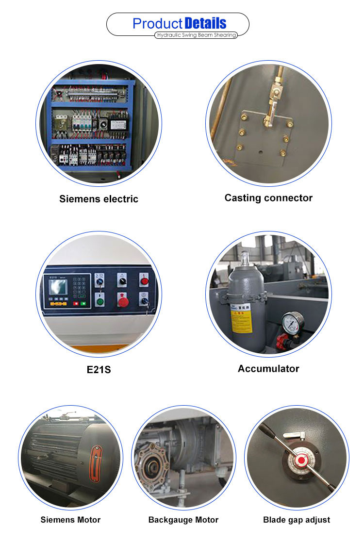 Qc12y-6x5000 Cnc Hydraulic Shearing Machine For Sheet Metal Cutting With Ce Nożyce hydrauliczne Qc12y-6x5000 Cnc do cięcia blachy z Ce